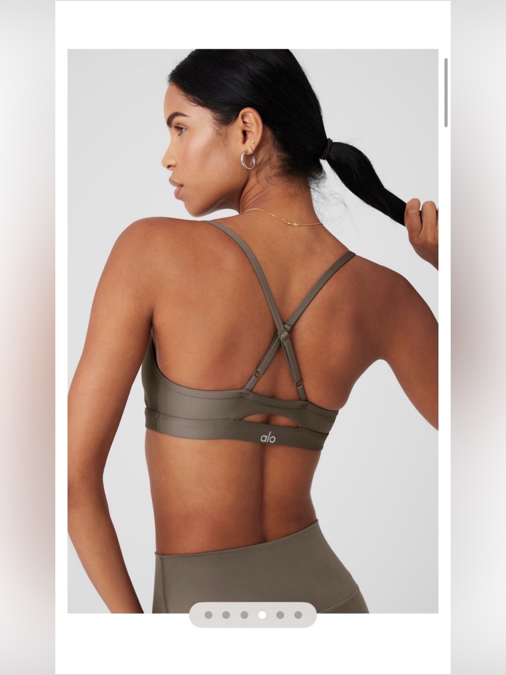 ALO Yoga Airlift Intrigue Bra in Olive Tree